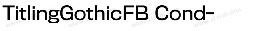 TitlingGothicFB Cond字体转换